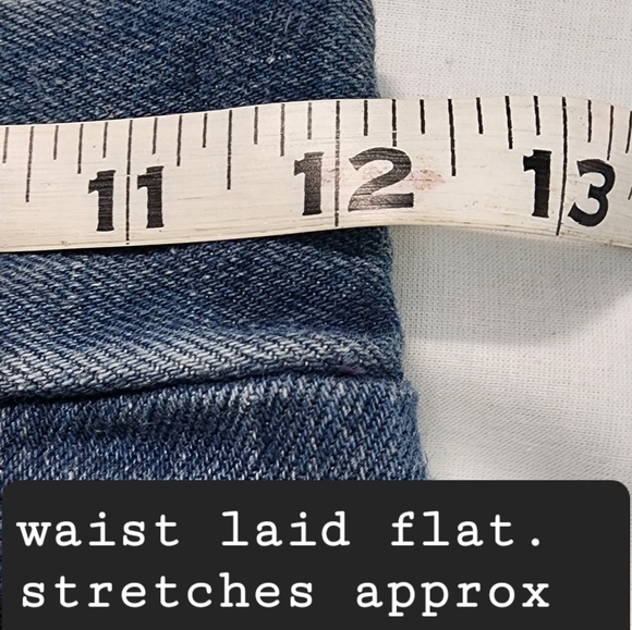 Vintage Women's Denim Bell bottom flared jeans size 25/26 x 34in *flawed - Picture 12 of 16